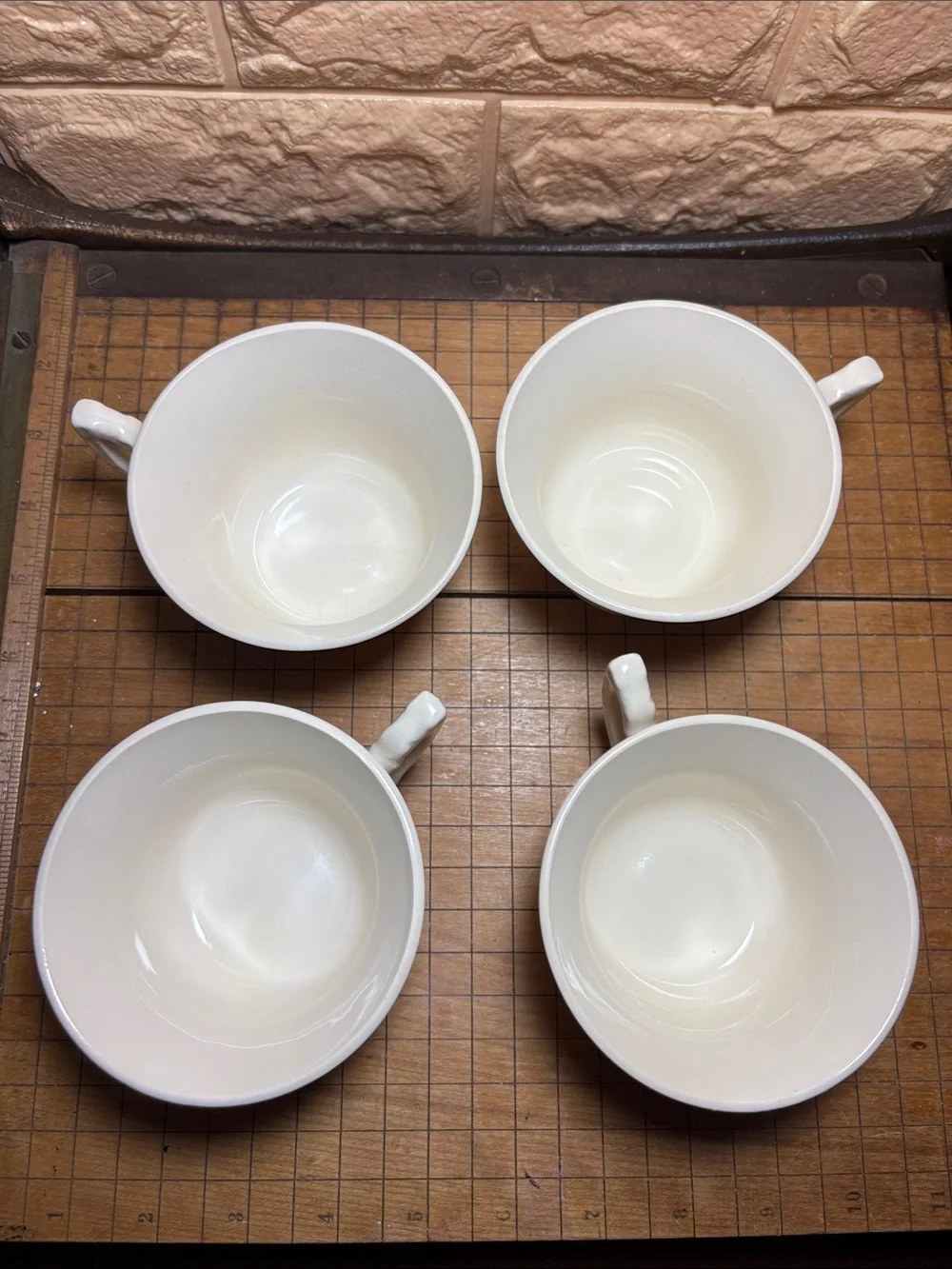 Vintage Ceramic Serving Platter 2 Dishes 4 Cup Set Roses Cream, Green, Gold Trim